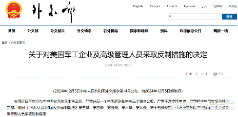 中方第二波反制！针对美国军工企业和管理人员名单公布(图1)