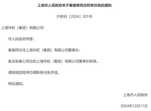 华虹集团换帅:董事长张素心离任,秦健接棒(图2) 华虹集团换帅:董事长张素心离任,秦健接棒(图2)