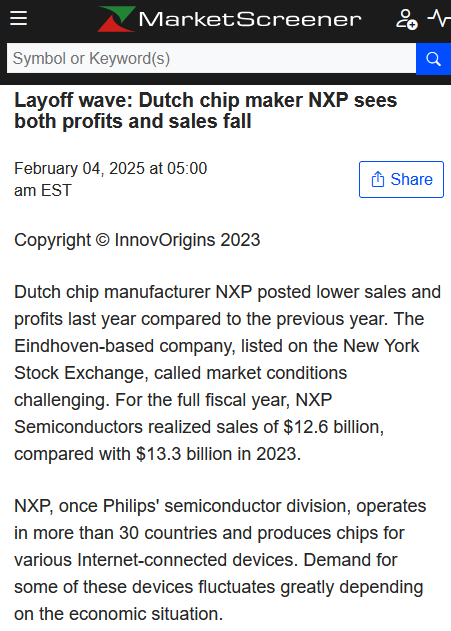 恩智浦2个月收购3家公司，业绩承压或裁员应对(图4)