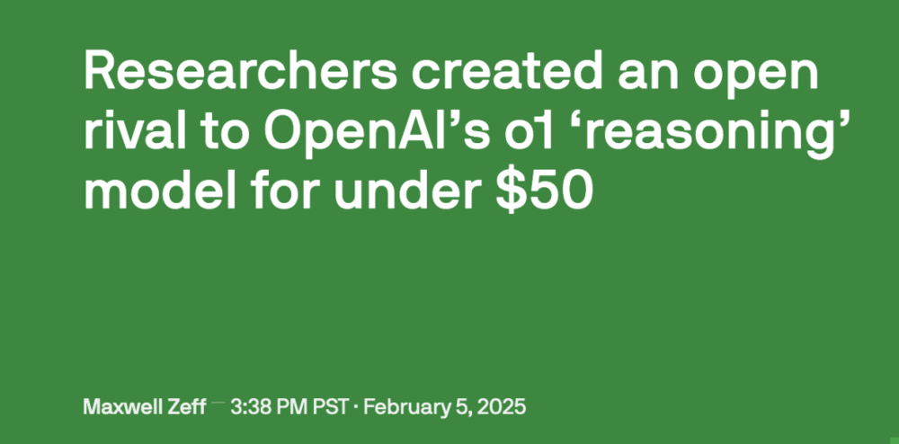 李飞飞团队50美元训练出媲美DeepSeek的AI推理模型？真相来了(图1)