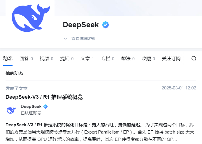 DeepSeek 揭秘推理系统，成本与利润率首度曝光(图1)